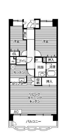 ビレッジハウス東松山タワー1号棟の物件間取画像